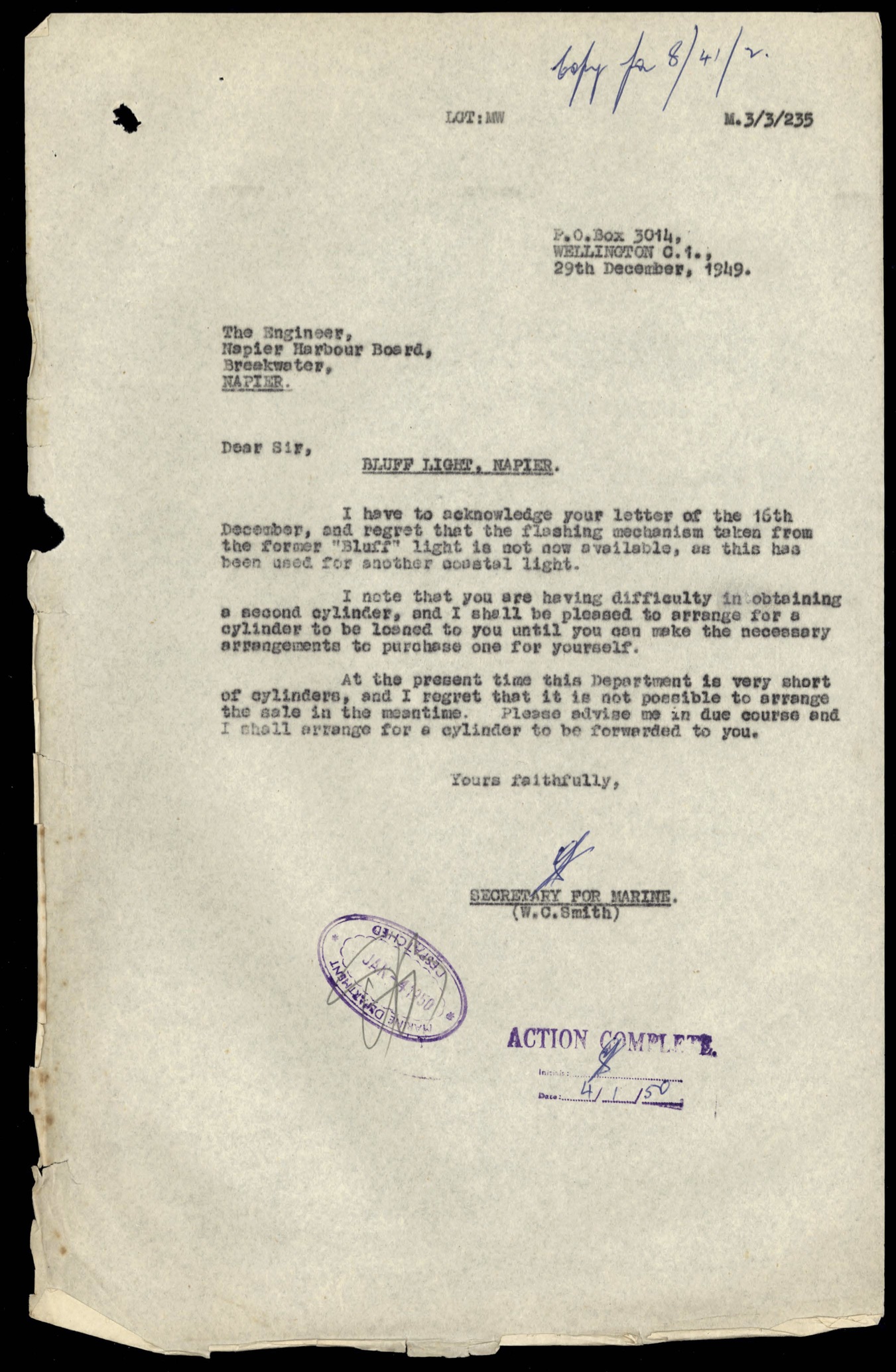 1949 letter